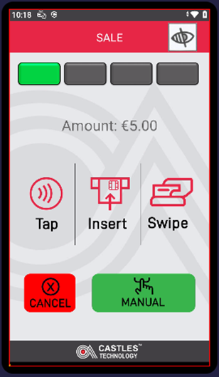 Castles device sight impaired mode