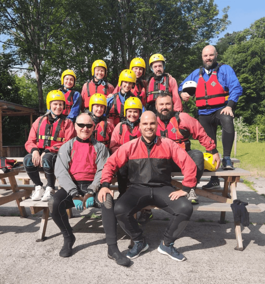 Payzone staff enjoying team building excercise