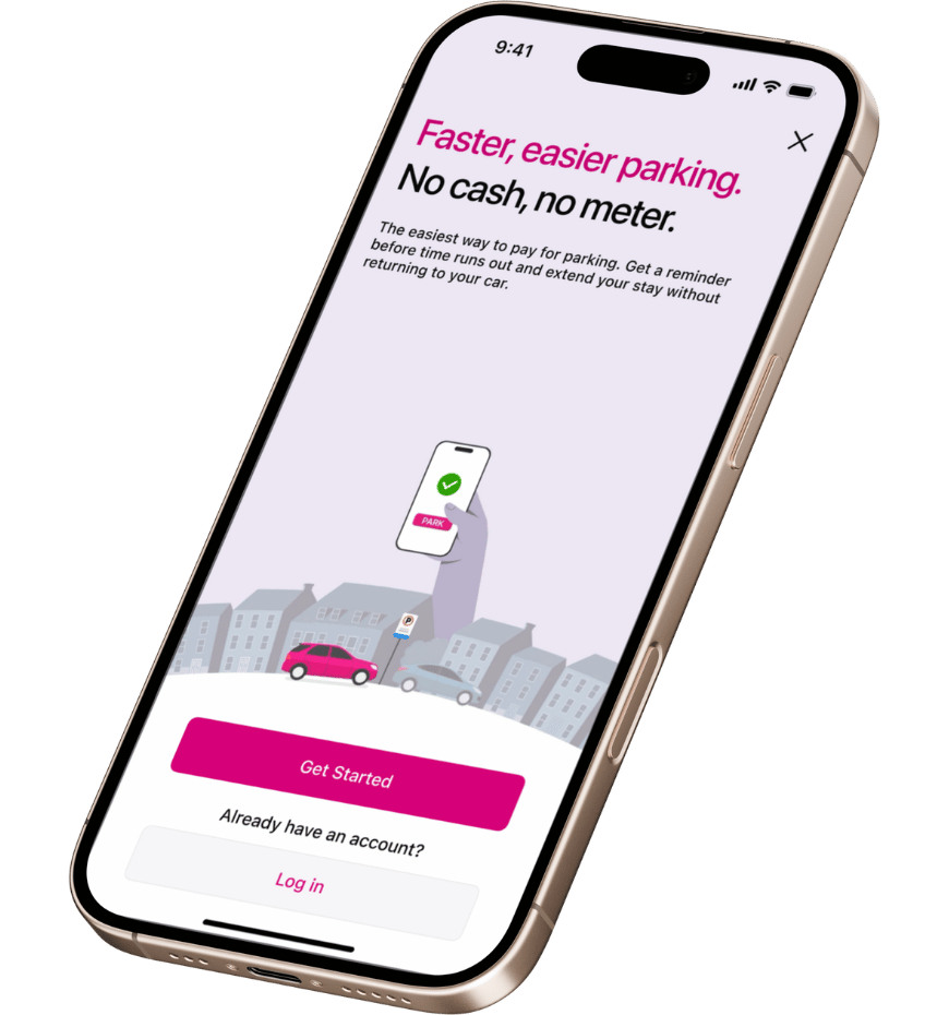 Graphic of the sign up page on the mobile app