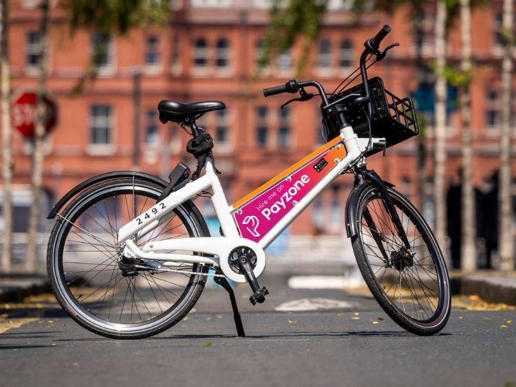 Payzone bleeper bike on street